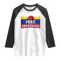 Free Venezuela Flag Patriotic Raglan Shirt Venezuela Pride - Wonder Print Shop