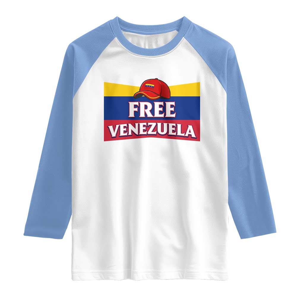 Free Venezuela Flag Patriotic Raglan Shirt Venezuela Pride - Wonder Print Shop