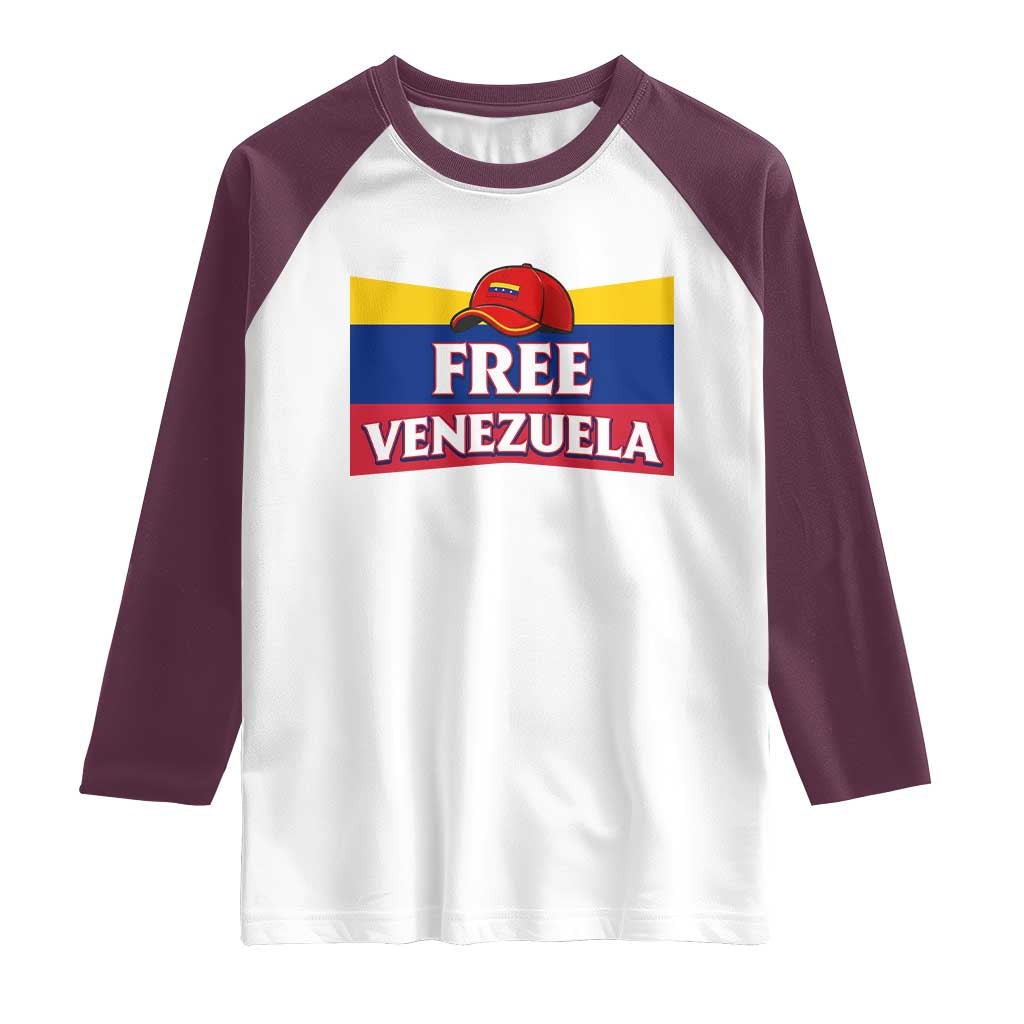 Free Venezuela Flag Patriotic Raglan Shirt Venezuela Pride - Wonder Print Shop