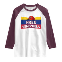 Free Venezuela Flag Patriotic Raglan Shirt Venezuela Pride - Wonder Print Shop