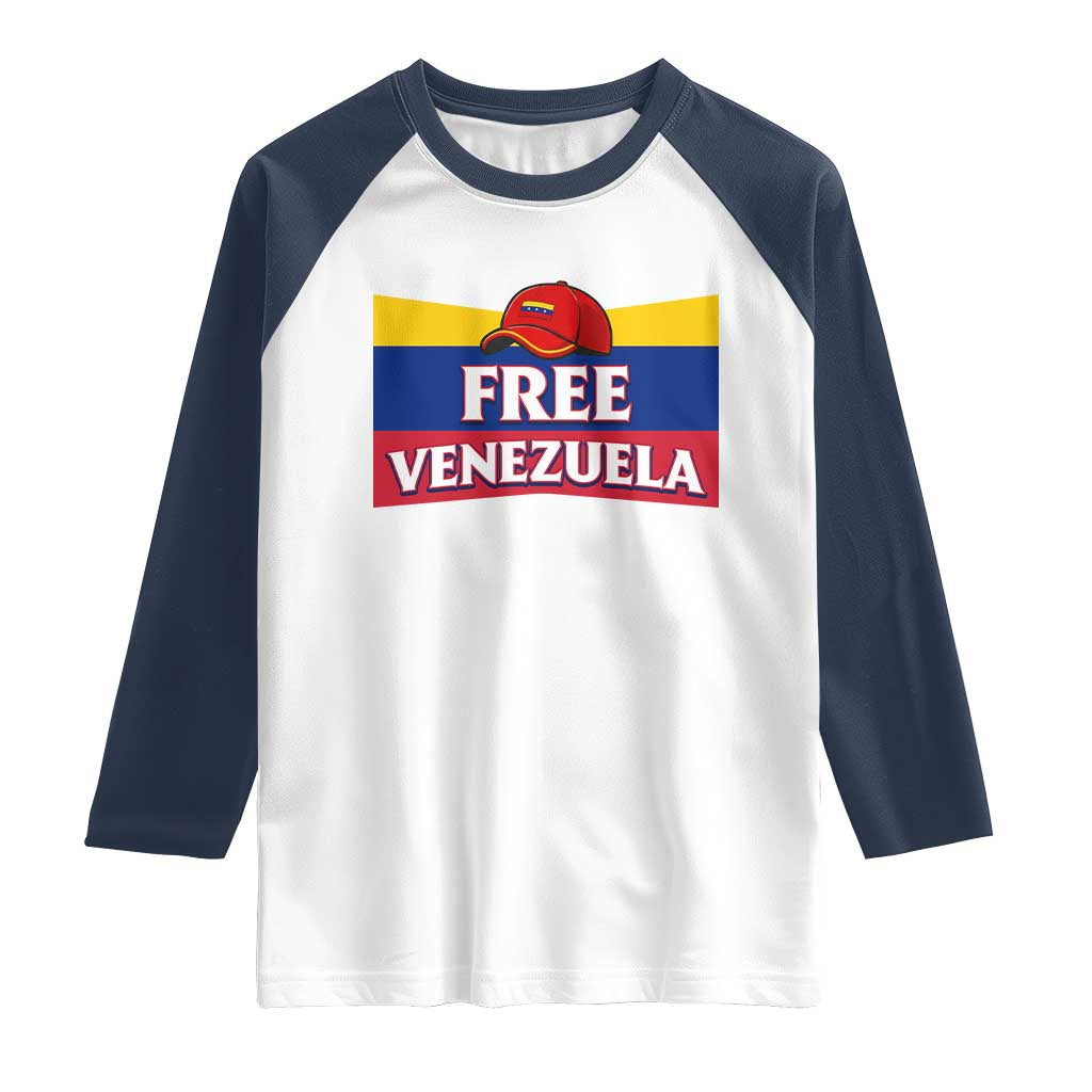 Free Venezuela Flag Patriotic Raglan Shirt Venezuela Pride - Wonder Print Shop