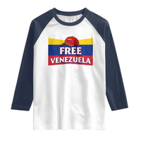 Free Venezuela Flag Patriotic Raglan Shirt Venezuela Pride - Wonder Print Shop