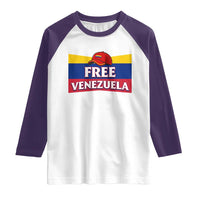 Free Venezuela Flag Patriotic Raglan Shirt Venezuela Pride - Wonder Print Shop
