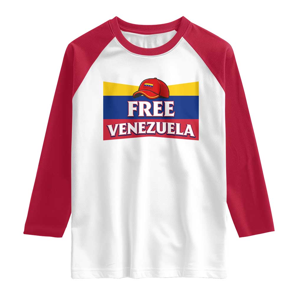 Free Venezuela Flag Patriotic Raglan Shirt Venezuela Pride - Wonder Print Shop