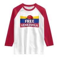 Free Venezuela Flag Patriotic Raglan Shirt Venezuela Pride - Wonder Print Shop