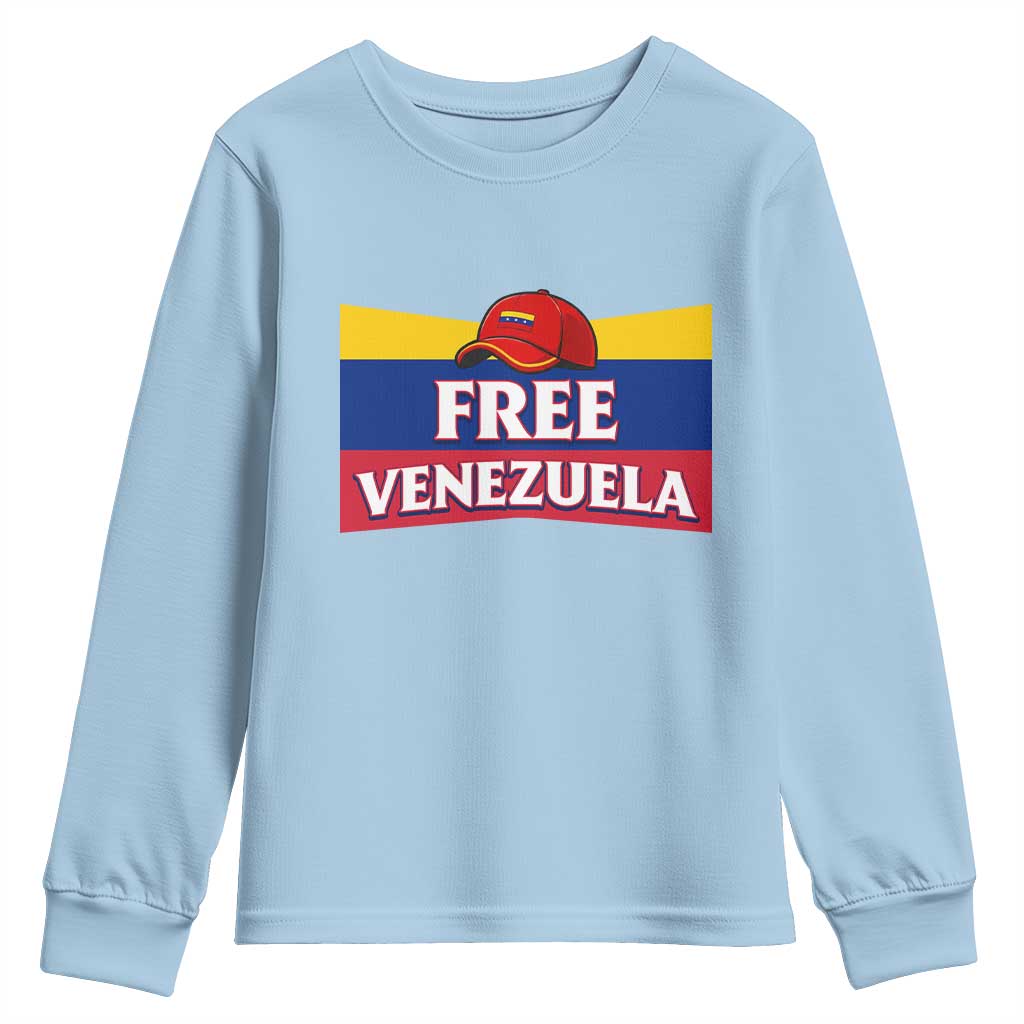 Free Venezuela Flag Patriotic Youth Sweatshirt Venezuela Pride - Wonder Print Shop