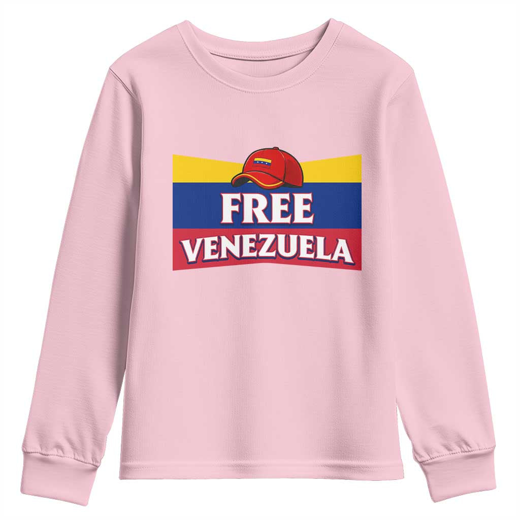 Free Venezuela Flag Patriotic Youth Sweatshirt Venezuela Pride - Wonder Print Shop