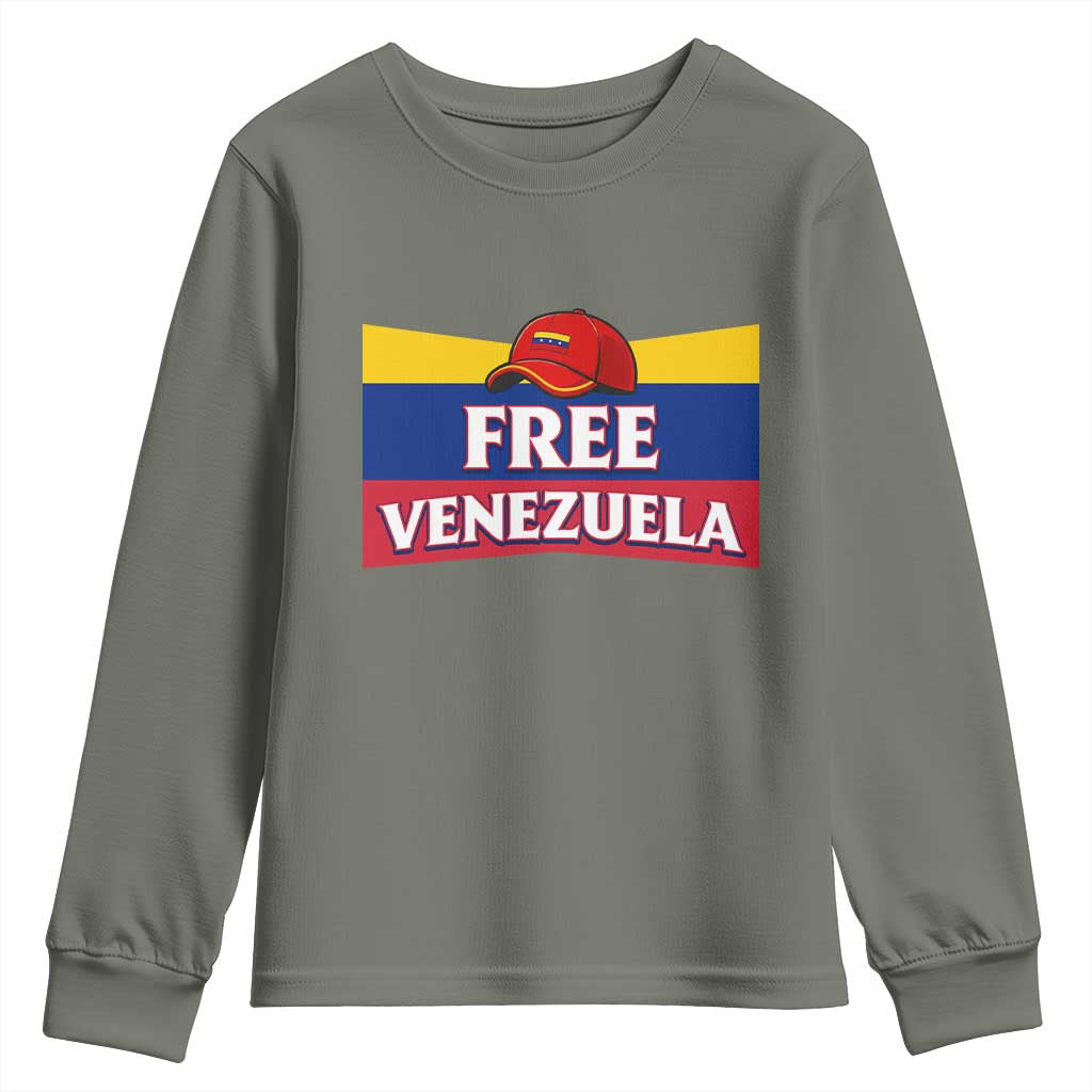 Free Venezuela Flag Patriotic Youth Sweatshirt Venezuela Pride - Wonder Print Shop