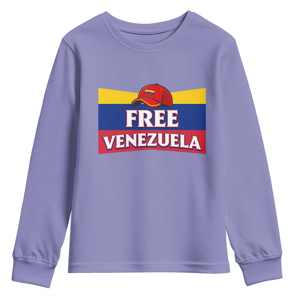Free Venezuela Flag Patriotic Youth Sweatshirt Venezuela Pride - Wonder Print Shop