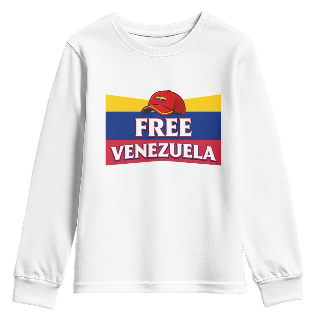 Free Venezuela Flag Patriotic Youth Sweatshirt Venezuela Pride - Wonder Print Shop
