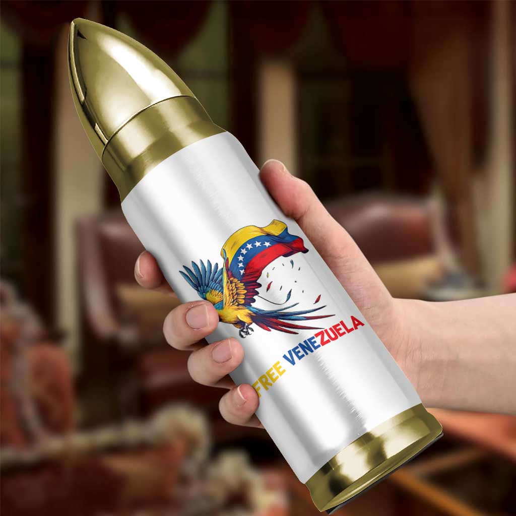 American Venezuela Support Freedom Bullet Tumbler Venezuelan Free - Wonder Print Shop