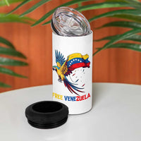 American Venezuela Support Freedom 4 in 1 Can Cooler Tumbler Venezuelan Free - Wonder Print Shop