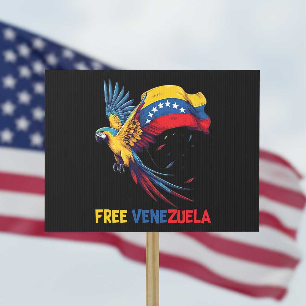 American Venezuela Support Freedom Protest Sign Venezuelan Free - Wonder Print Shop