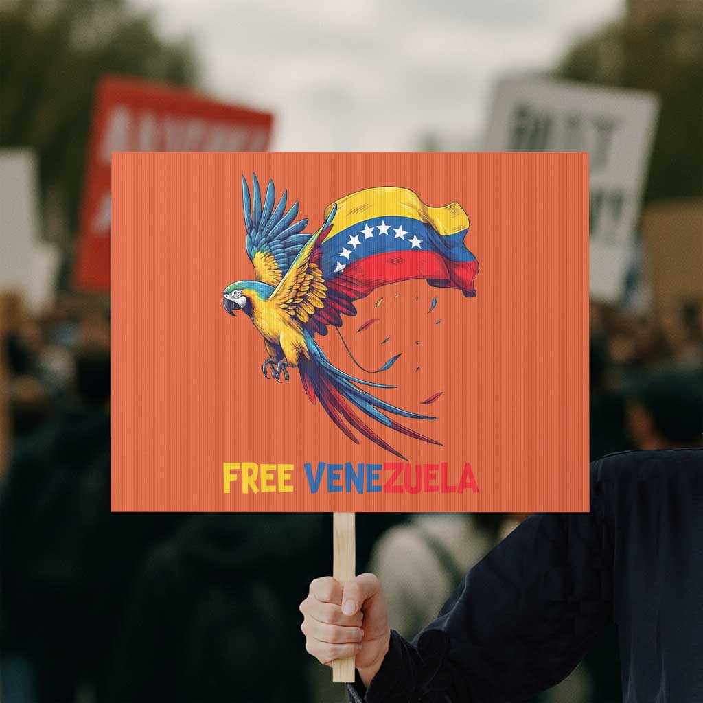 American Venezuela Support Freedom Protest Sign Venezuelan Free - Wonder Print Shop