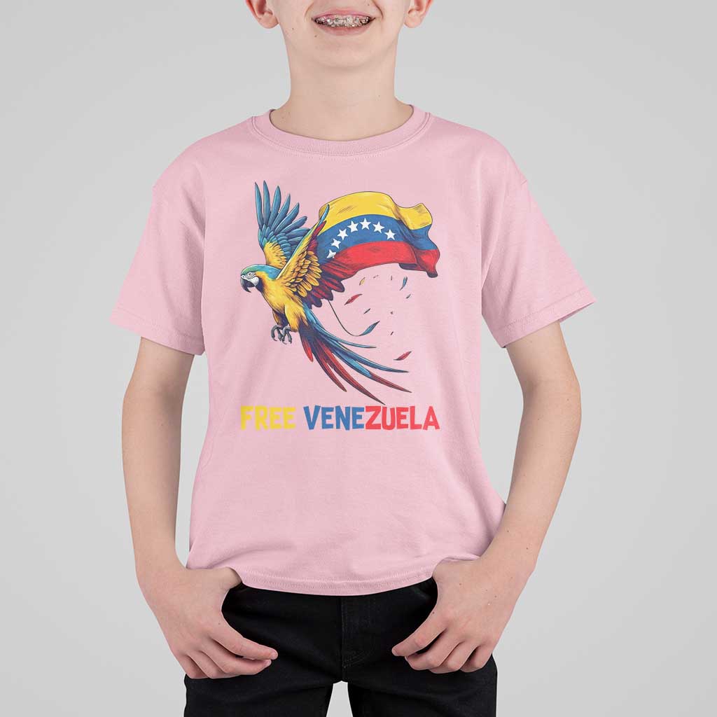 American Venezuela Support Freedom T Shirt For Kid Venezuelan Free - Wonder Print Shop