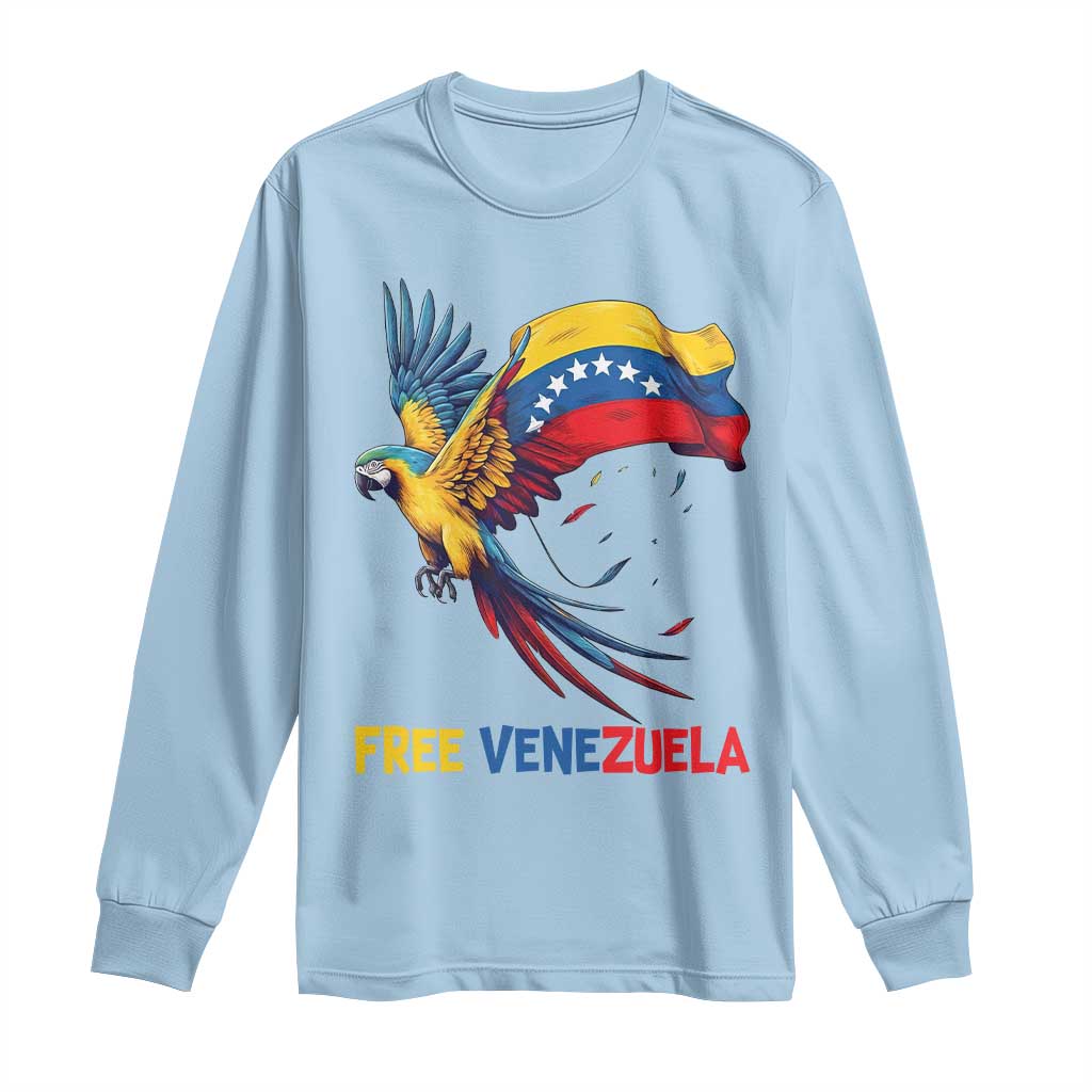 American Venezuela Support Freedom Long Sleeve Shirt Venezuelan Free - Wonder Print Shop
