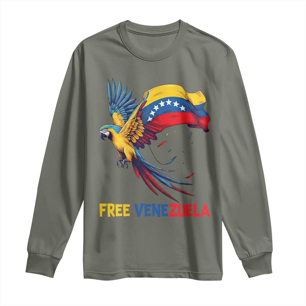 American Venezuela Support Freedom Long Sleeve Shirt Venezuelan Free - Wonder Print Shop