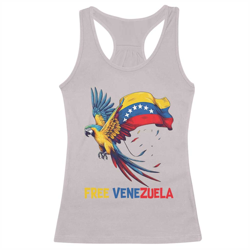 American Venezuela Support Freedom Racerback Tank Top Venezuelan Free - Wonder Print Shop