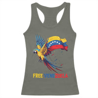 American Venezuela Support Freedom Racerback Tank Top Venezuelan Free - Wonder Print Shop