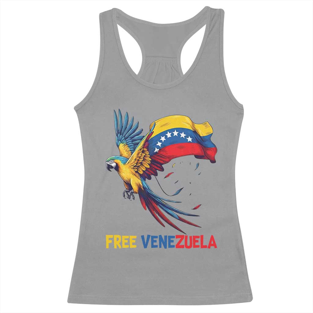 American Venezuela Support Freedom Racerback Tank Top Venezuelan Free - Wonder Print Shop