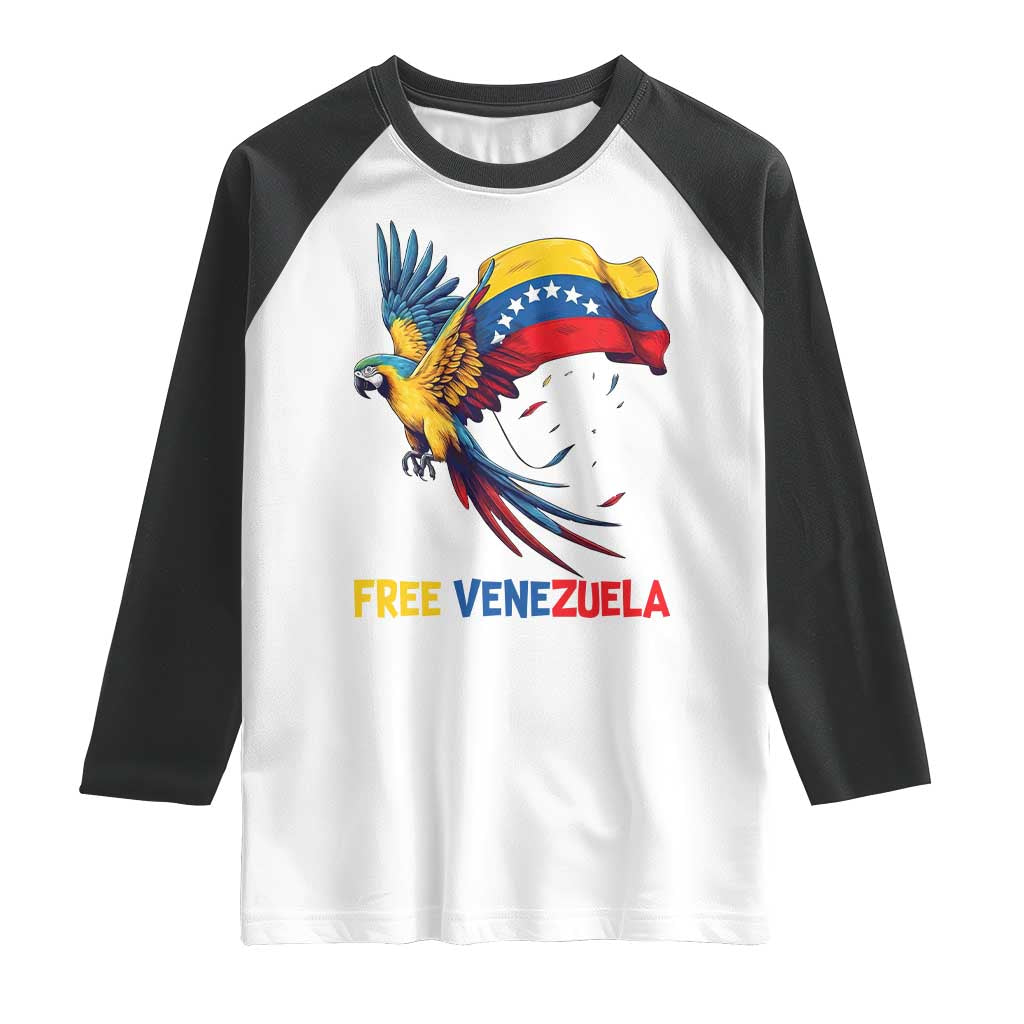 American Venezuela Support Freedom Raglan Shirt Venezuelan Free - Wonder Print Shop