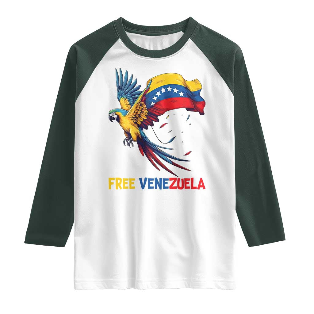 American Venezuela Support Freedom Raglan Shirt Venezuelan Free - Wonder Print Shop