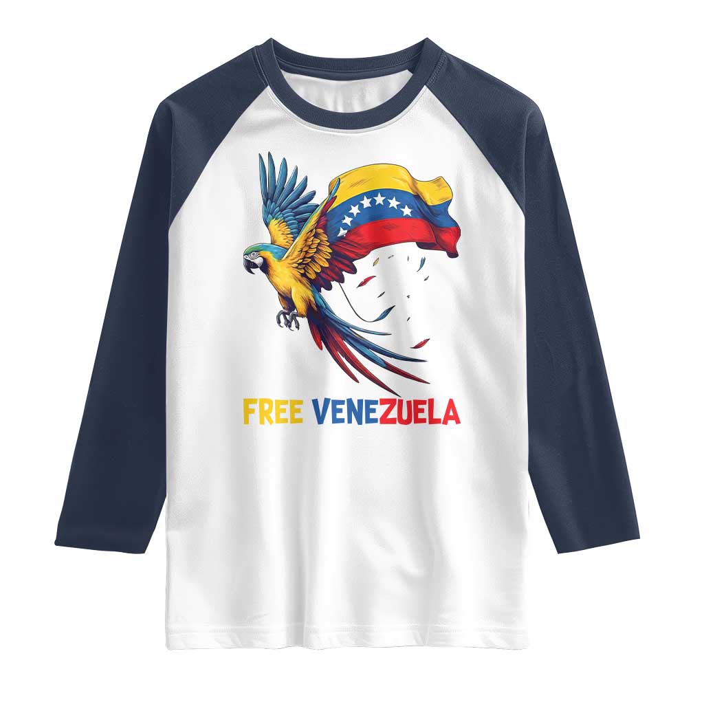 American Venezuela Support Freedom Raglan Shirt Venezuelan Free - Wonder Print Shop