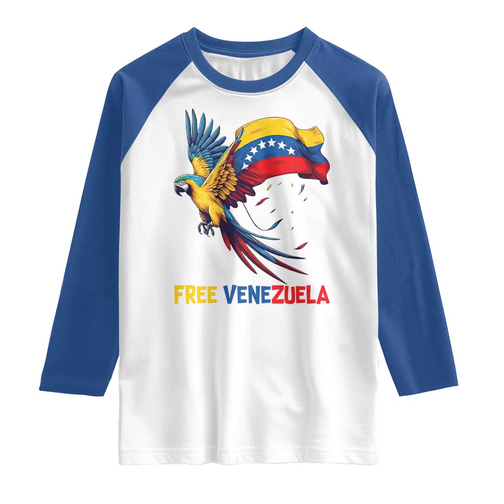 American Venezuela Support Freedom Raglan Shirt Venezuelan Free - Wonder Print Shop