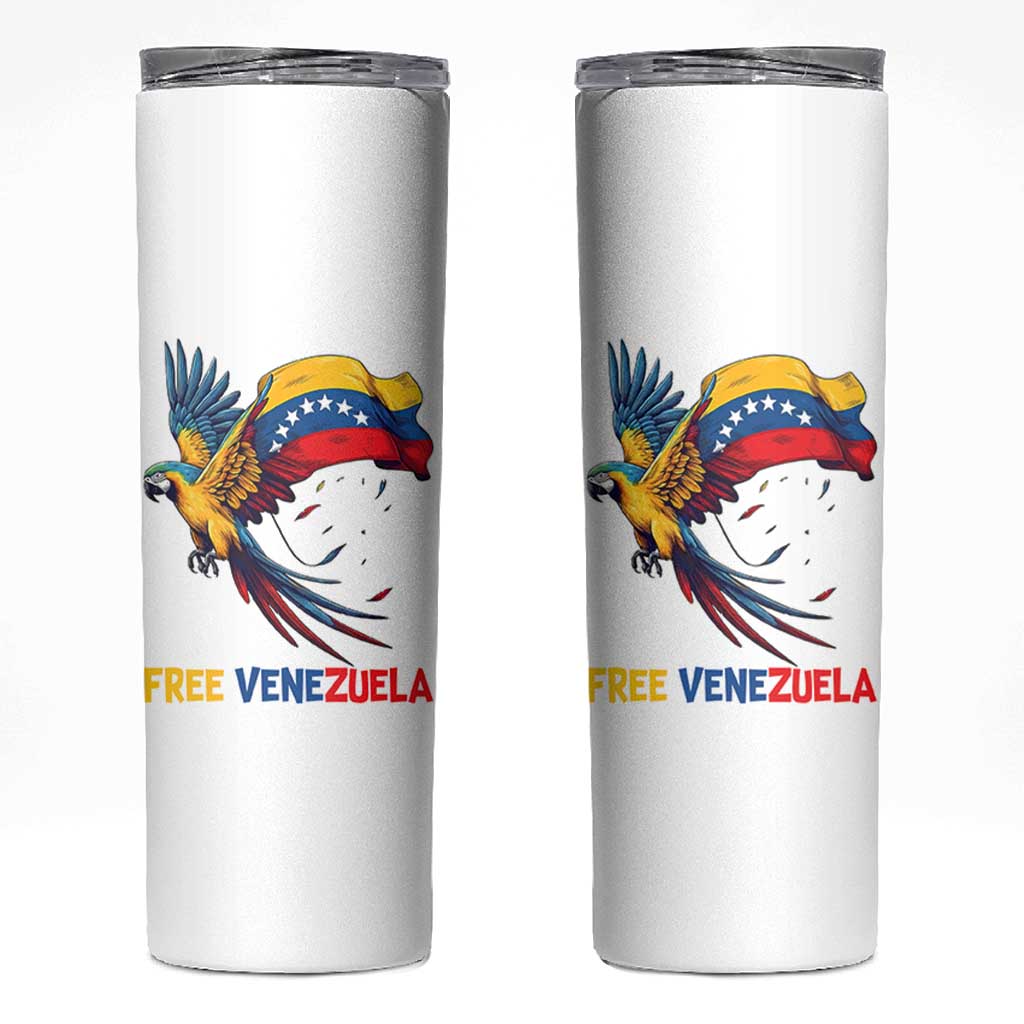 American Venezuela Support Freedom Skinny Tumbler Venezuelan Free - Wonder Print Shop