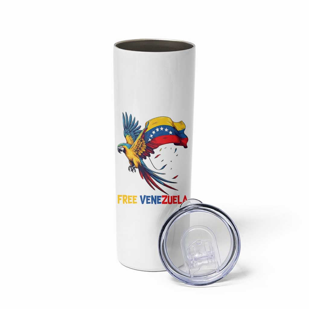 American Venezuela Support Freedom Skinny Tumbler Venezuelan Free - Wonder Print Shop