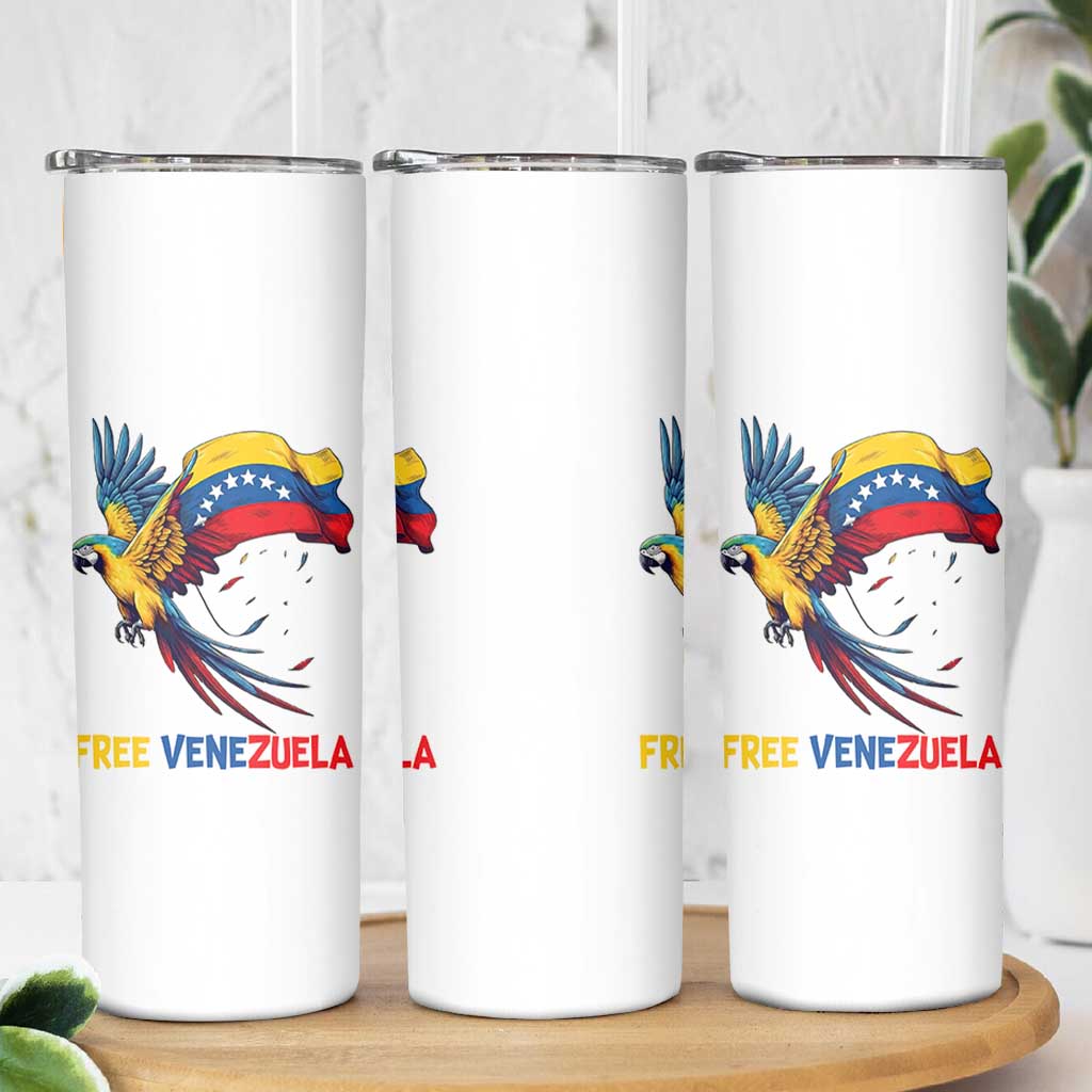 American Venezuela Support Freedom Skinny Tumbler Venezuelan Free - Wonder Print Shop