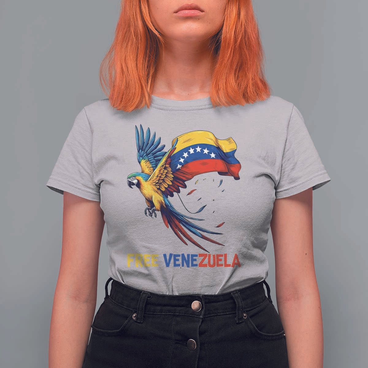 American Venezuela Support Freedom T Shirt For Women Venezuelan Free - Wonder Print Shop