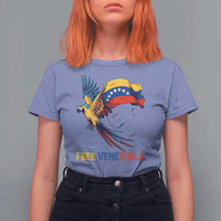American Venezuela Support Freedom T Shirt For Women Venezuelan Free - Wonder Print Shop