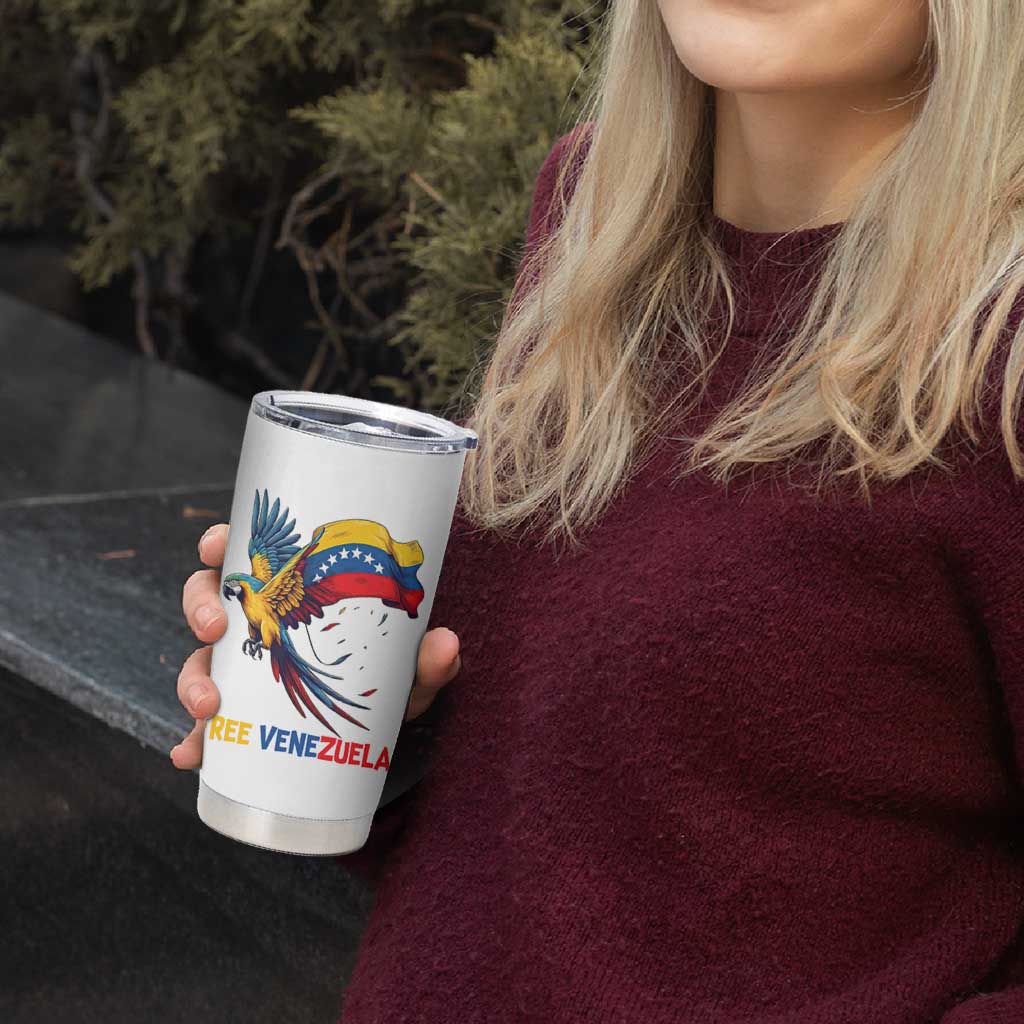 American Venezuela Support Freedom Tumbler Cup Venezuelan Free - Wonder Print Shop