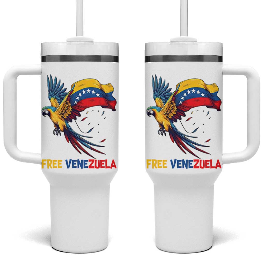 American Venezuela Support Freedom Tumbler With Handle Venezuelan Free - Wonder Print Shop