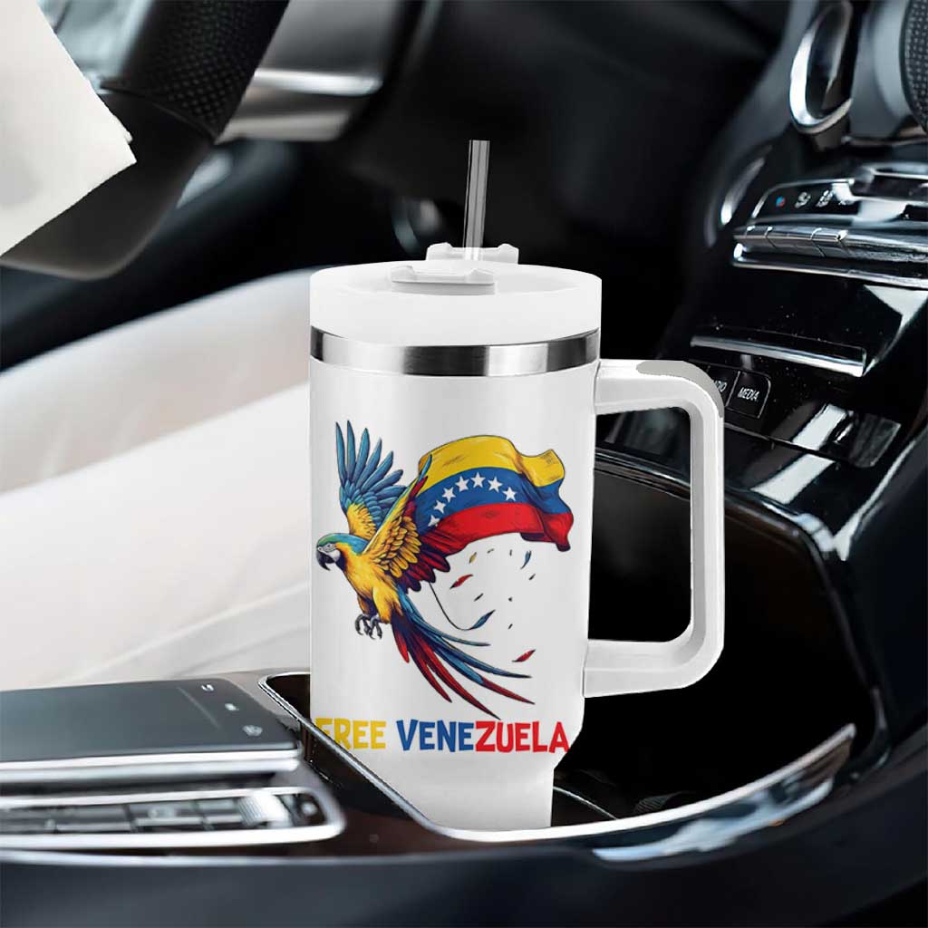 American Venezuela Support Freedom Tumbler With Handle Venezuelan Free - Wonder Print Shop