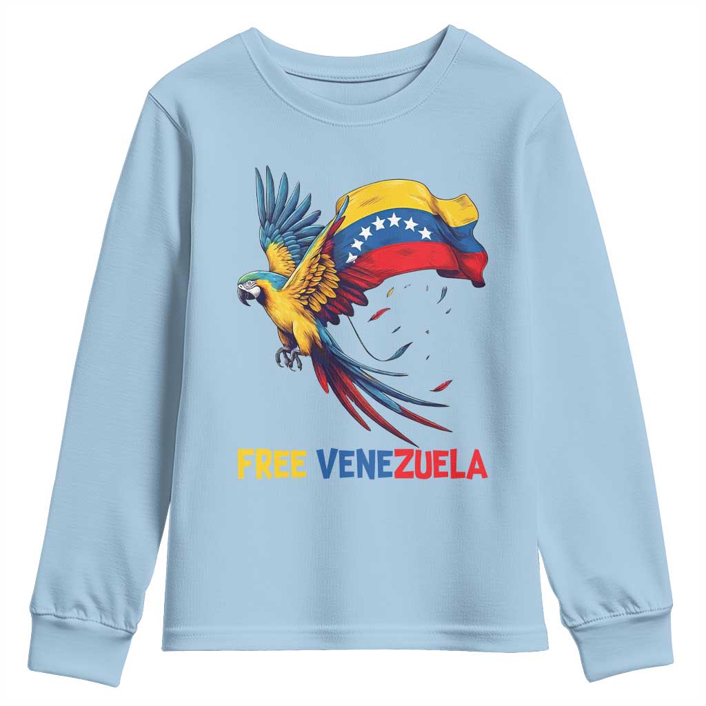 American Venezuela Support Freedom Youth Sweatshirt Venezuelan Free - Wonder Print Shop