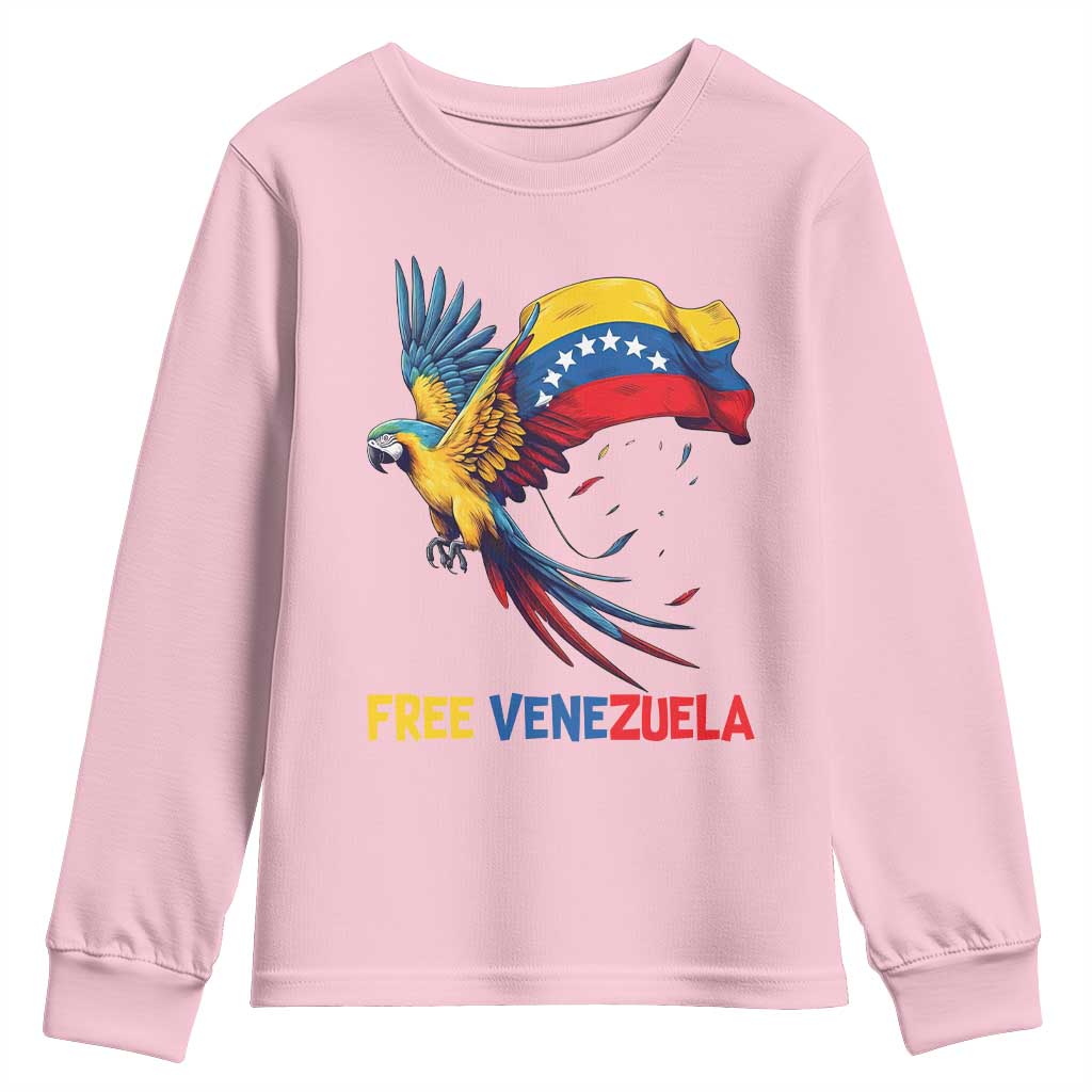 American Venezuela Support Freedom Youth Sweatshirt Venezuelan Free - Wonder Print Shop