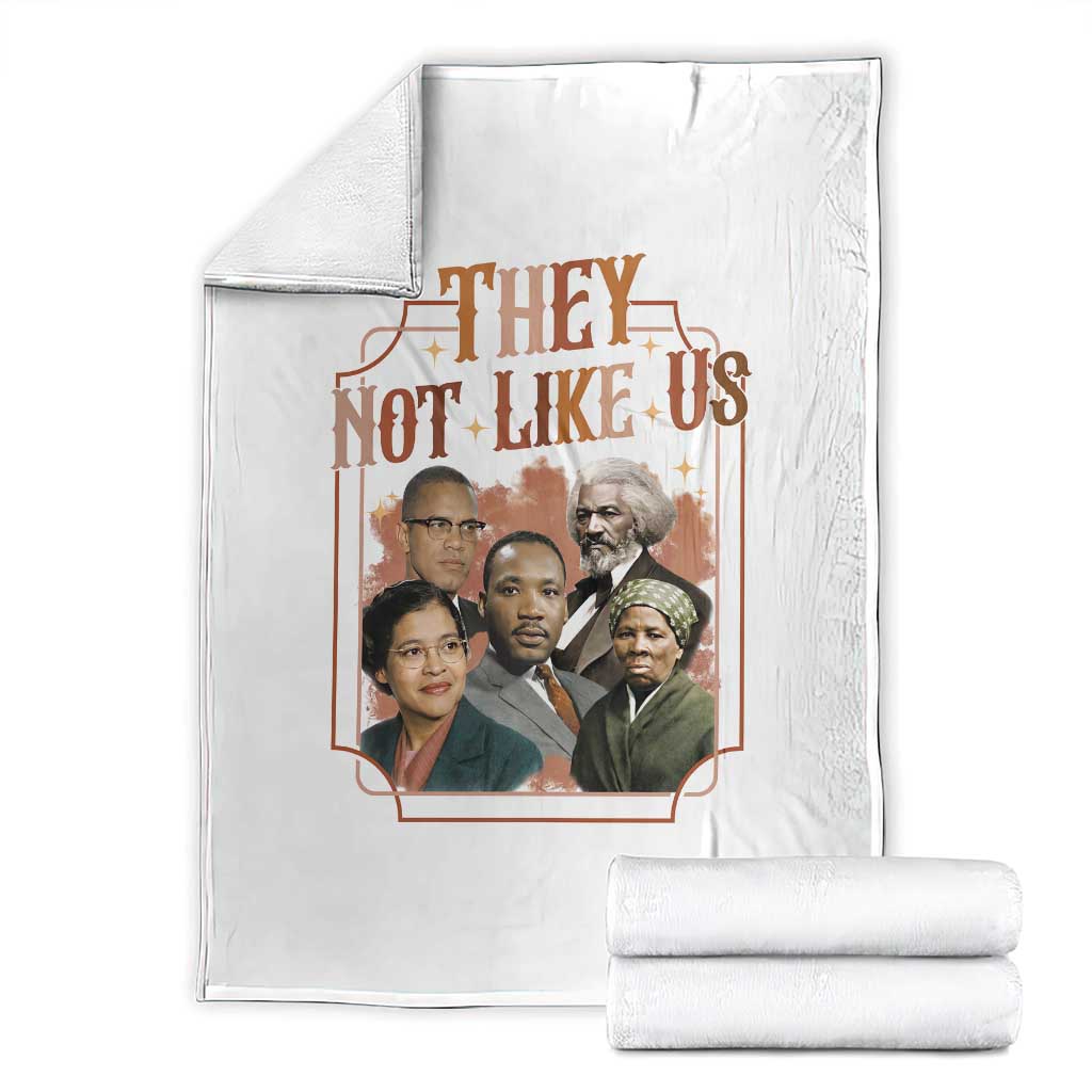 They Not Like Us Throw Blanket African American History Leaders