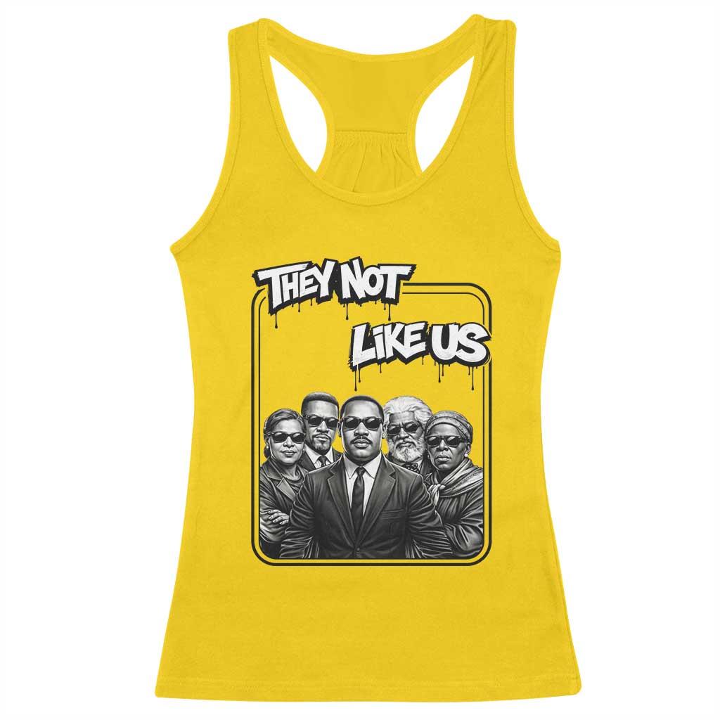 Vintage African American Heroes Racerback Tank Top They Not Like Us