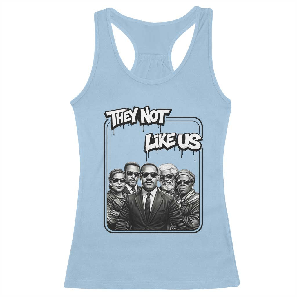 Vintage African American Heroes Racerback Tank Top They Not Like Us