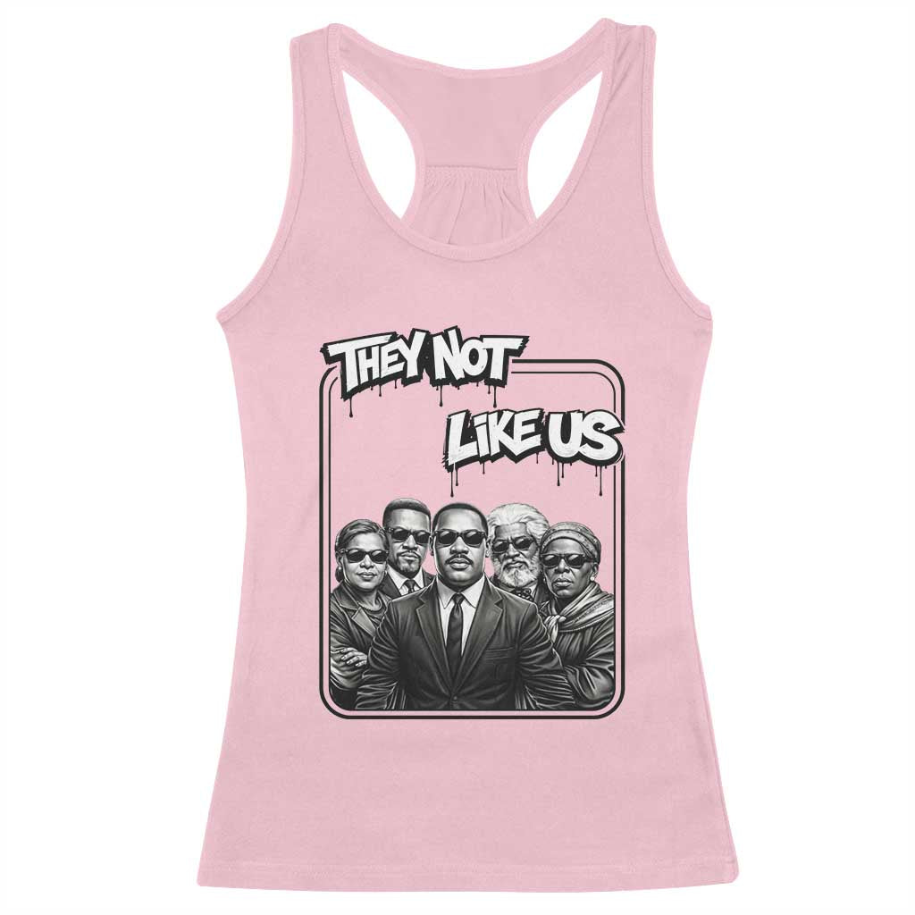 Vintage African American Heroes Racerback Tank Top They Not Like Us