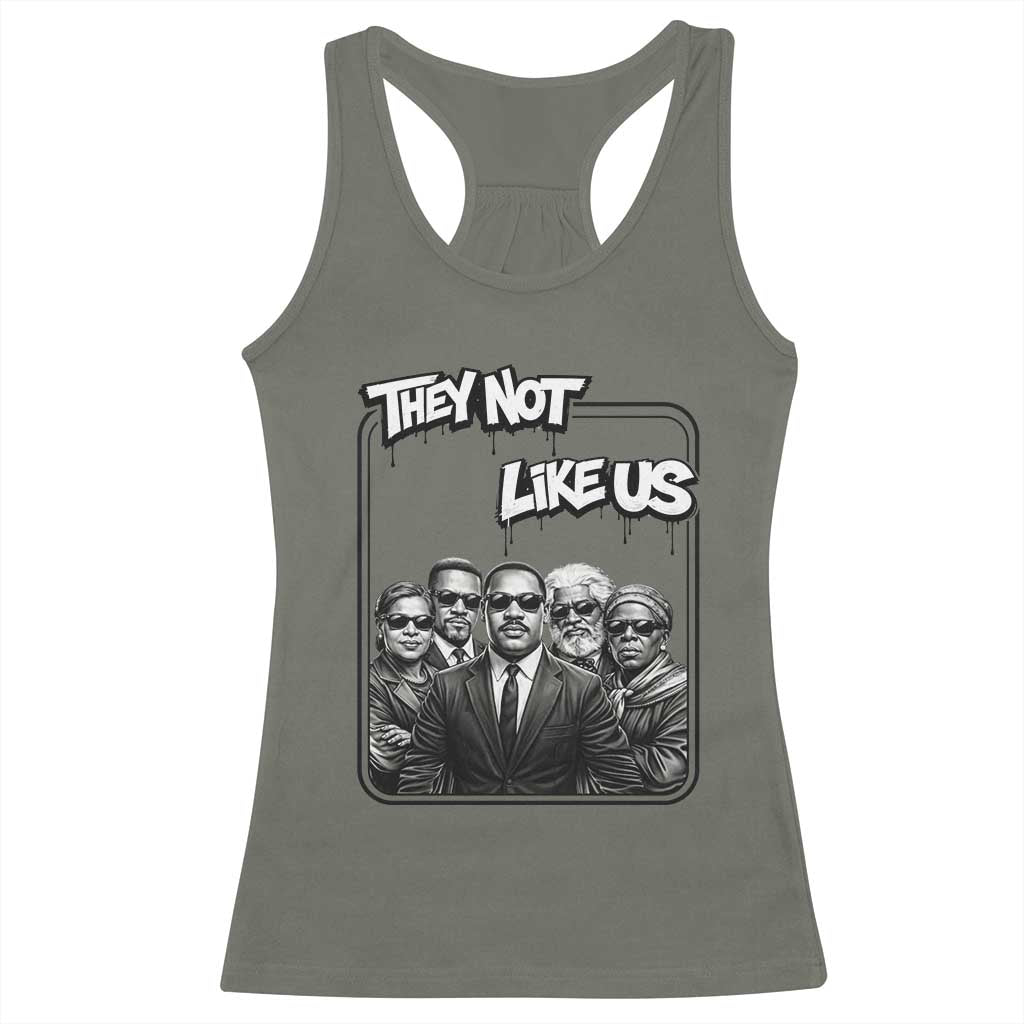 Vintage African American Heroes Racerback Tank Top They Not Like Us