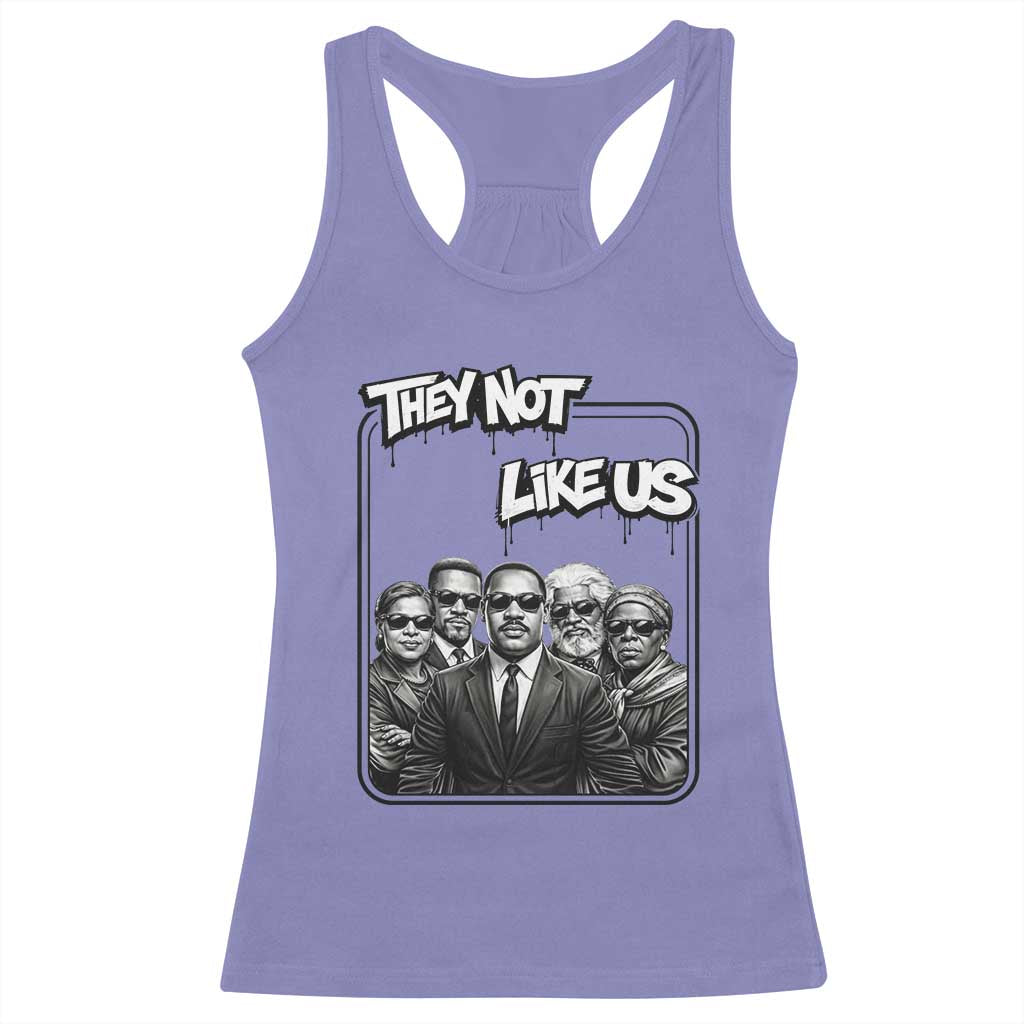 Vintage African American Heroes Racerback Tank Top They Not Like Us