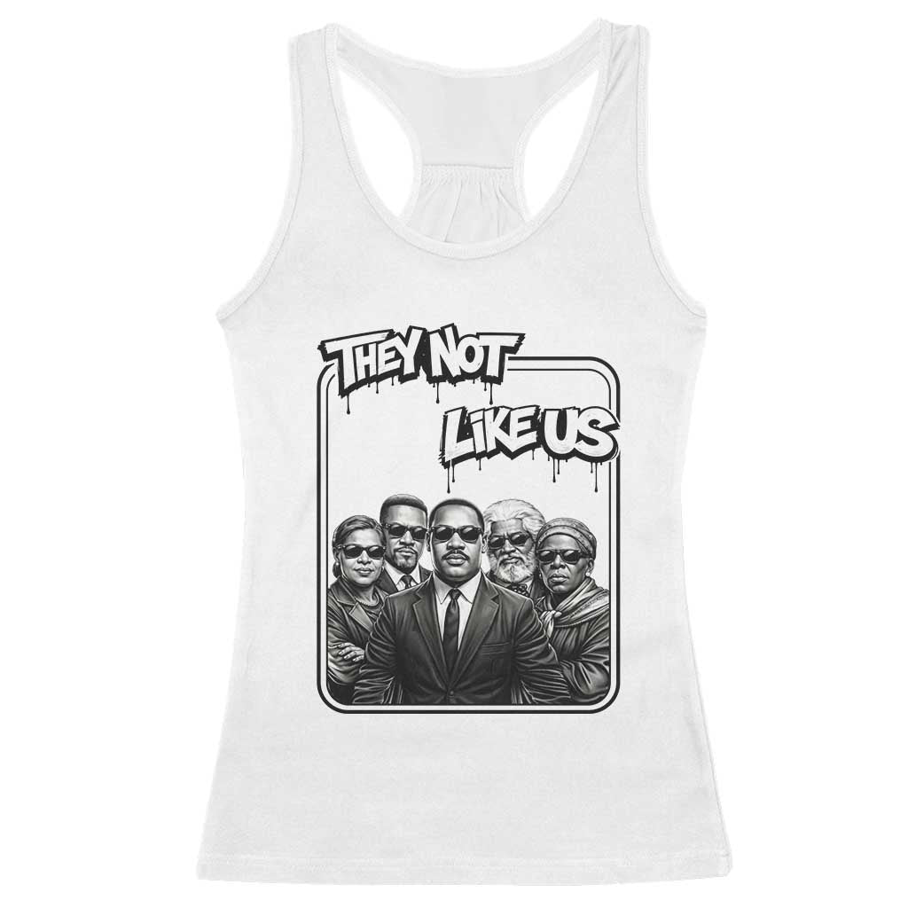 Vintage African American Heroes Racerback Tank Top They Not Like Us