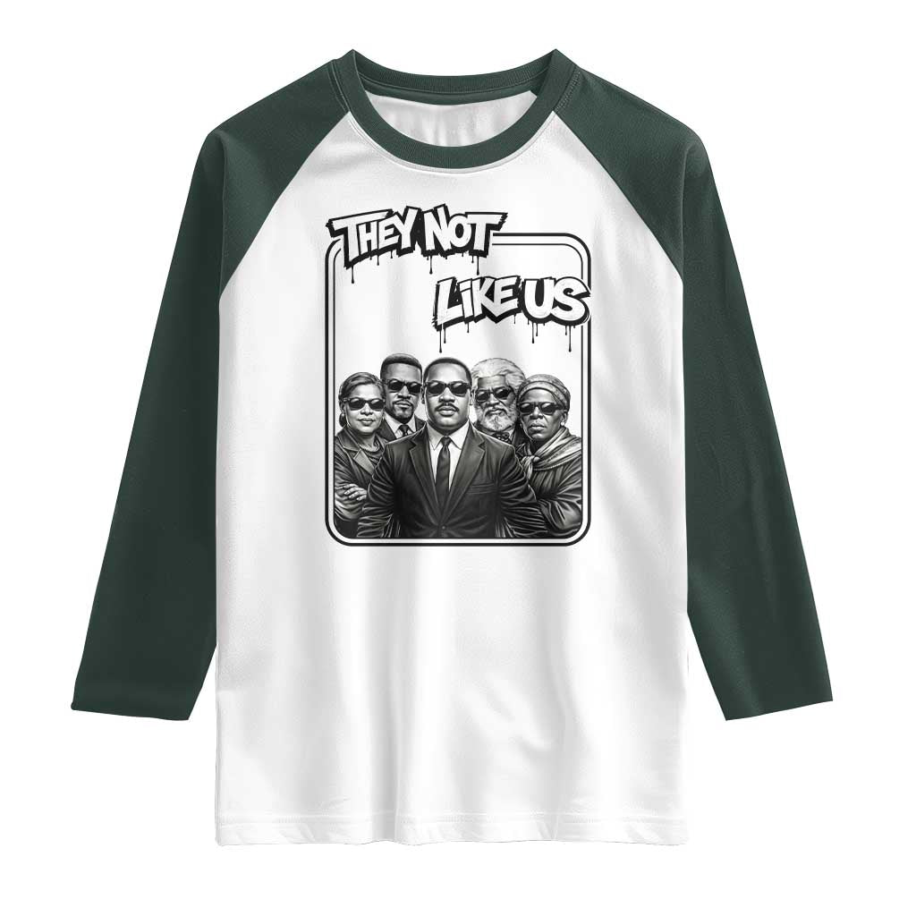 Vintage African American Heroes Raglan Shirt They Not Like Us