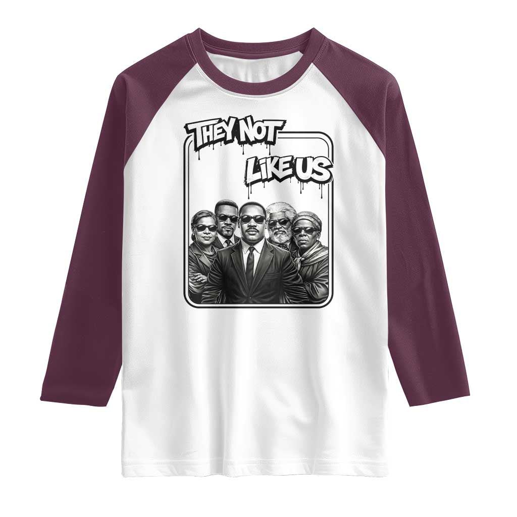 Vintage African American Heroes Raglan Shirt They Not Like Us