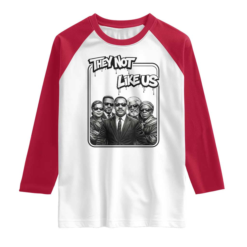 Vintage African American Heroes Raglan Shirt They Not Like Us