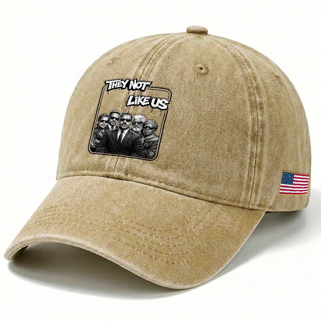 Vintage African American Heroes Washed Cotton Baseball Cap They Not Like Us