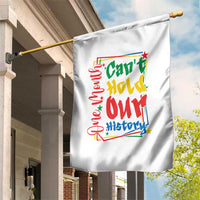 One Month Cannot Hold Our History Garden Flag Black History Gift